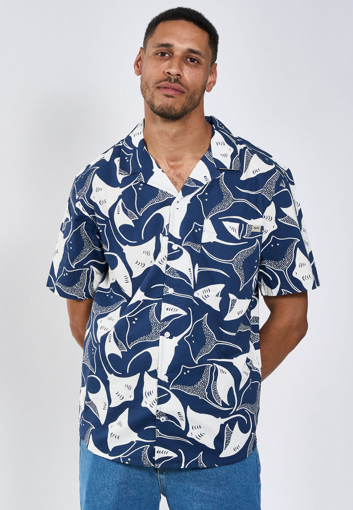 Legends Sean Sting Ray Cuba SS shirt Shirts S/S Navy