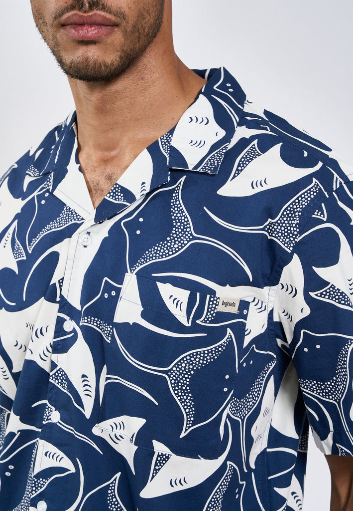 Legends Sean Sting Ray Cuba SS shirt Shirts S/S Navy