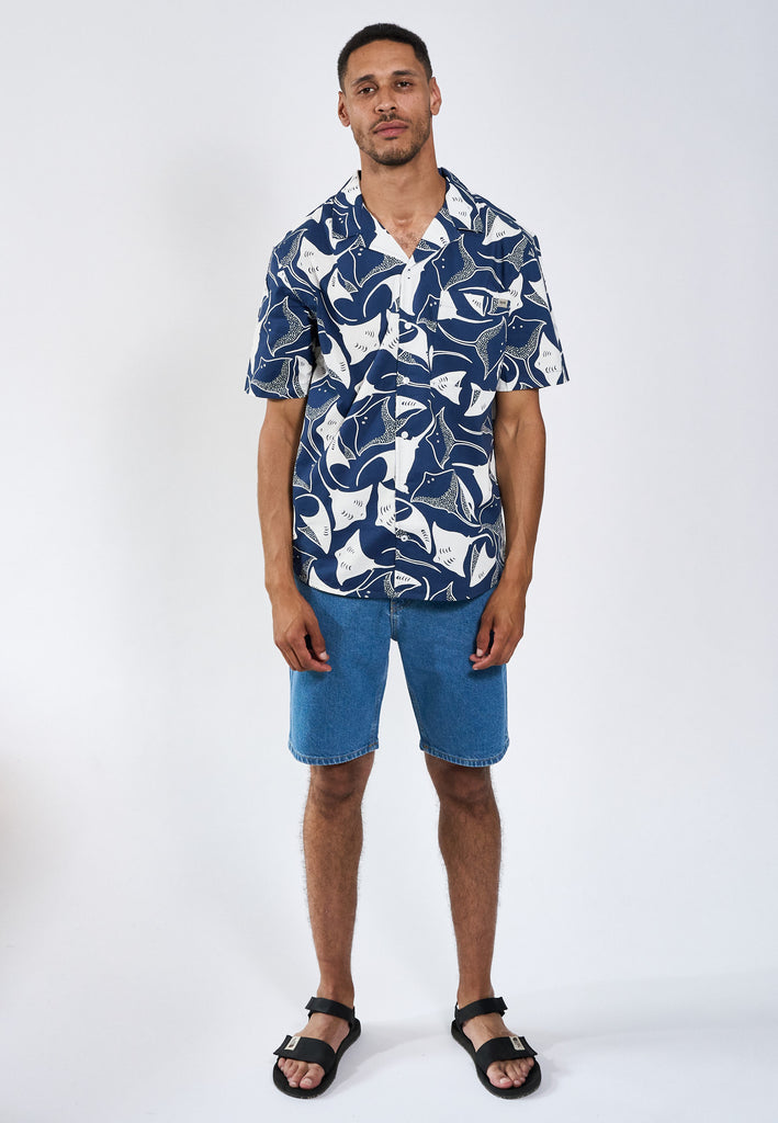 Legends Sean Sting Ray Cuba SS shirt Shirts S/S Navy