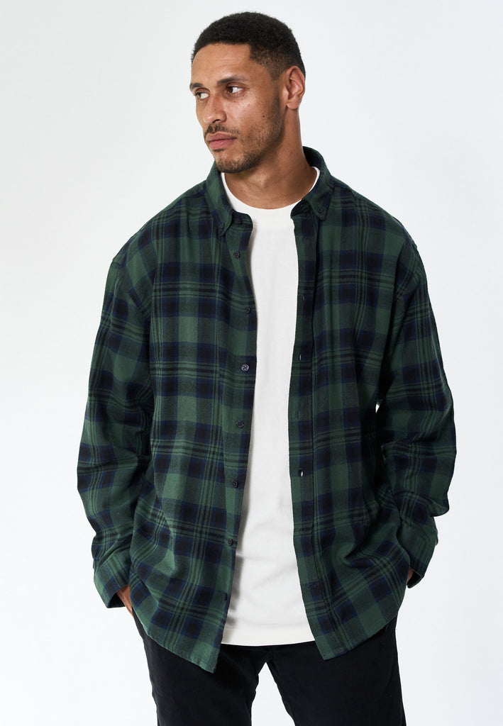 Legends Shirt flanel Check Shirts L/S Mallard Green