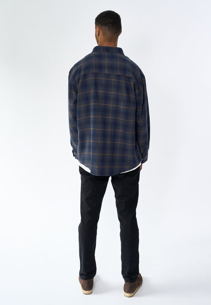 Legends Shirt flanel Check Shirts L/S Navy/Grey