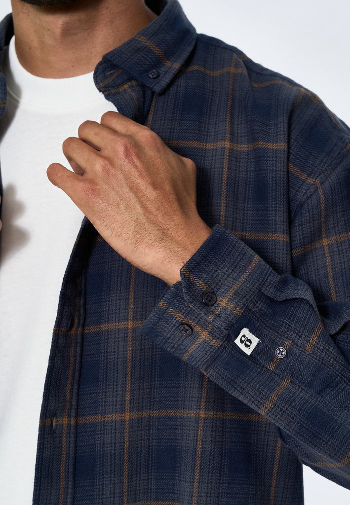 Legends Shirt flanel Check Shirts L/S Navy/Grey