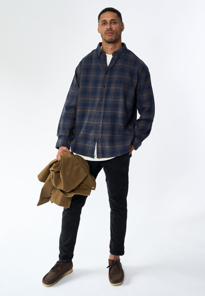 Legends Shirt flanel Check Shirts L/S Navy/Grey