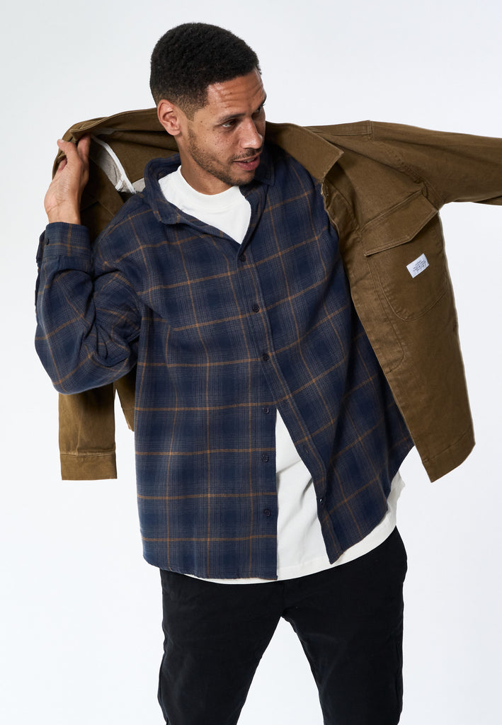 Legends Shirt flanel Check Shirts L/S Navy/Grey